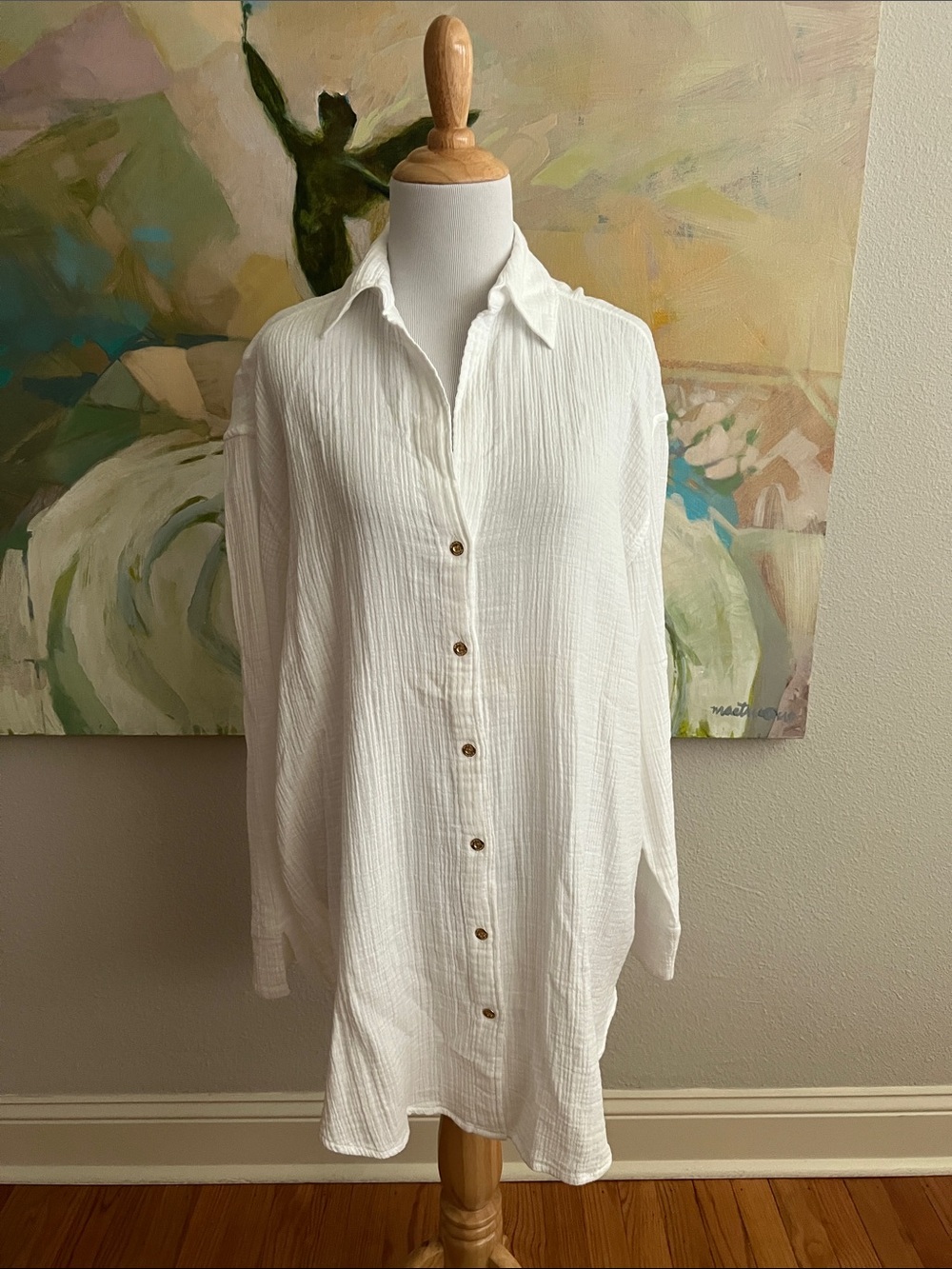 Lilly Pulitzer Kwitney Long-Sleeve Cover-Up Resort White - Size XS